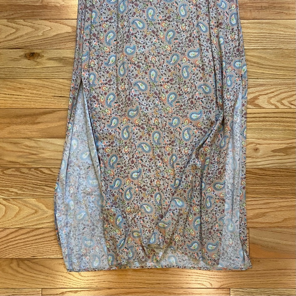 C&C California Paisley Side Slit Print Maxi Dress - S - Picture 5 of 8